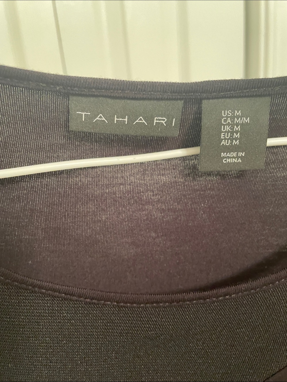 Tahari Women's Ribbed Long Sleeve Top - Black